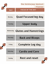 Load image into Gallery viewer, 6-Day Workout Planner
